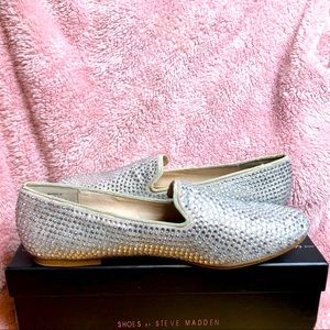 STEVEN By Steve Madden Crystal Nude Grey Suede